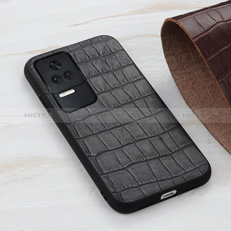 Coque Luxe Cuir Housse Etui B04H pour Xiaomi Poco F4 5G Noir Plus