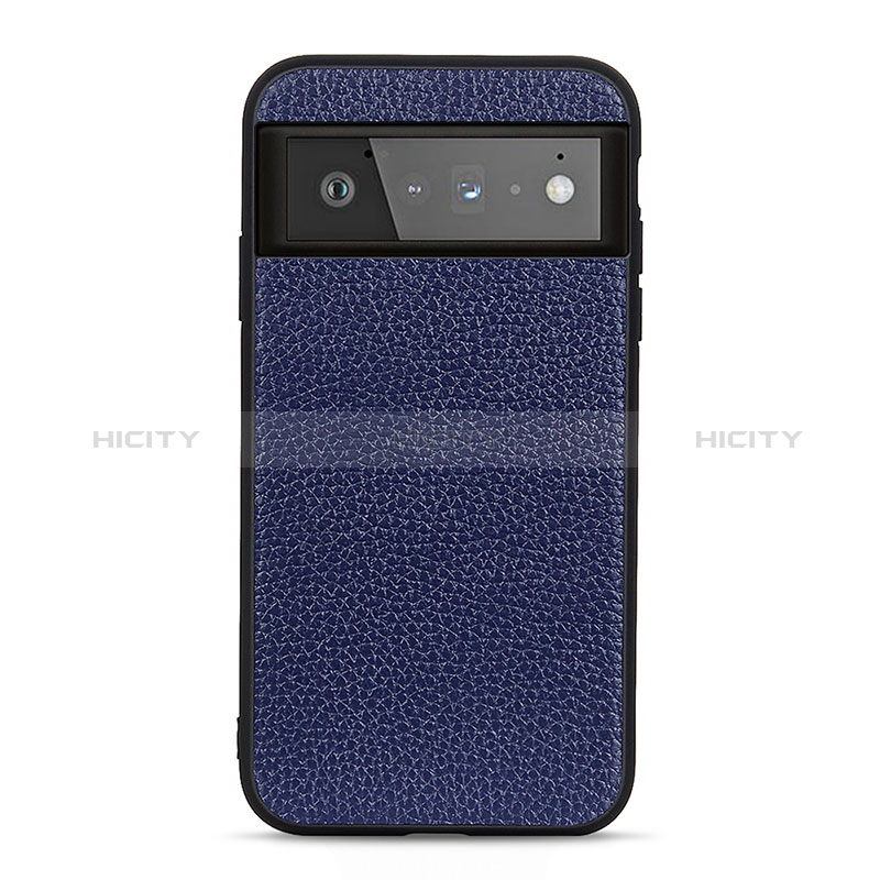 Coque Luxe Cuir Housse Etui B05H pour Google Pixel 6 5G Bleu Plus