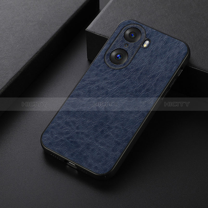 Coque Luxe Cuir Housse Etui B05H pour Huawei Honor 60 Pro 5G Bleu Plus