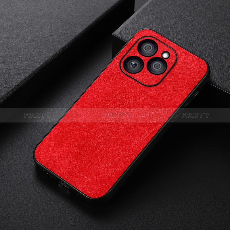 Coque Luxe Cuir Housse Etui B05H pour Huawei Honor 60 SE 5G Rouge Plus