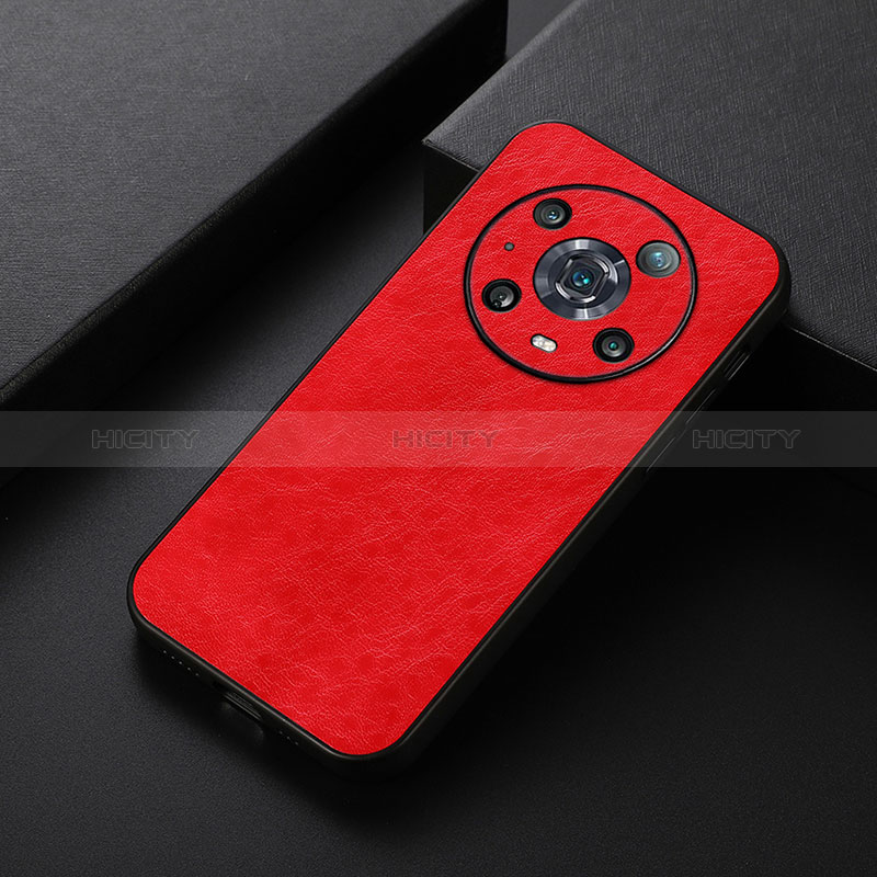 Coque Luxe Cuir Housse Etui B05H pour Huawei Honor Magic4 Pro 5G Rouge Plus