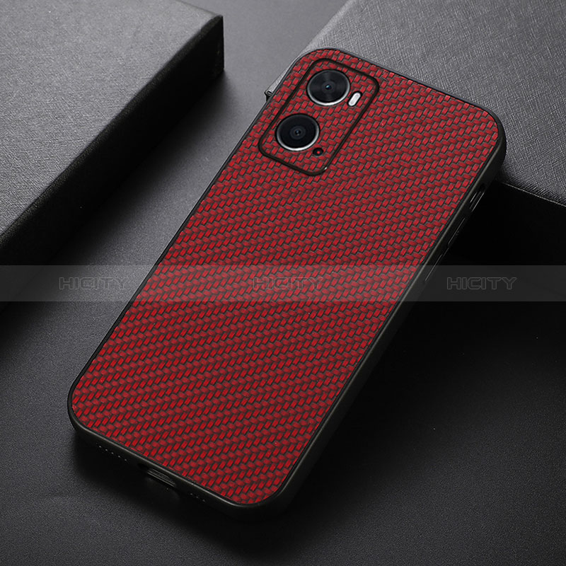 Coque Luxe Cuir Housse Etui B05H pour Oppo A76 Rouge Plus