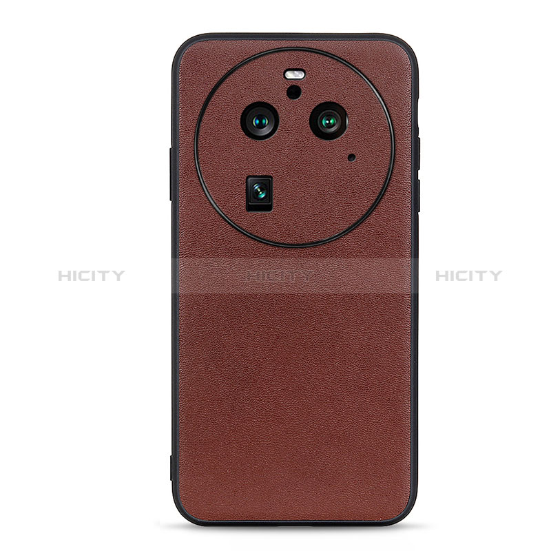 Coque Luxe Cuir Housse Etui B05H pour Oppo Find X6 5G Marron Plus