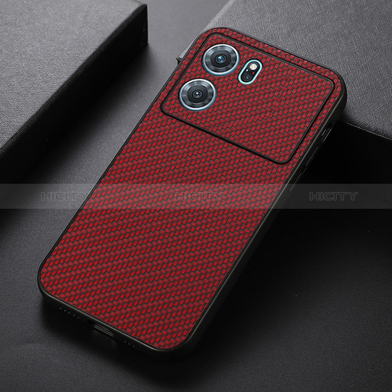 Coque Luxe Cuir Housse Etui B05H pour Oppo K10 5G Rouge Plus