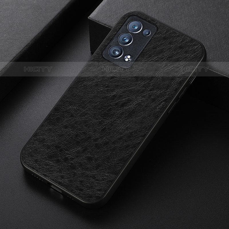 Coque Luxe Cuir Housse Etui B05H pour Oppo Reno6 Pro 5G Noir Plus