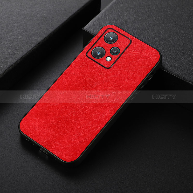 Coque Luxe Cuir Housse Etui B05H pour Realme V25 5G Rouge Plus