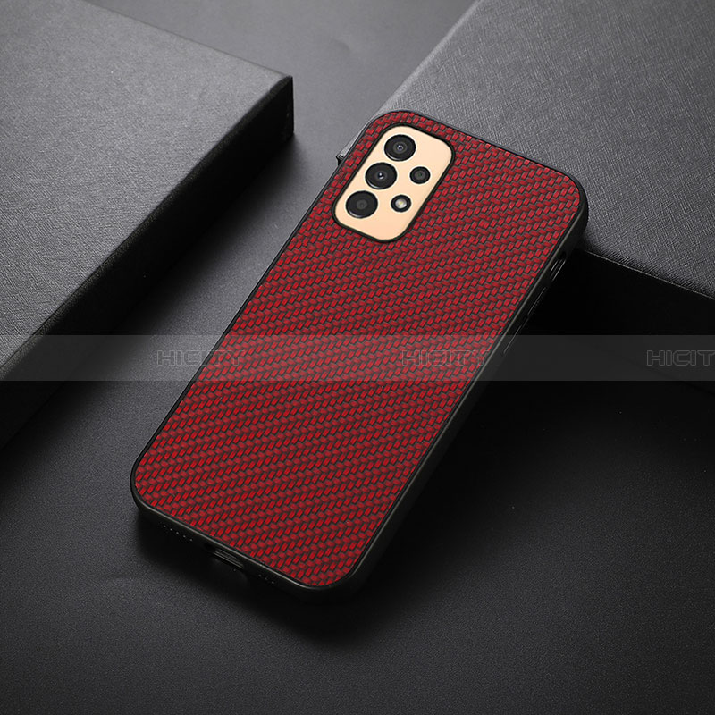 Coque Luxe Cuir Housse Etui B05H pour Samsung Galaxy A13 4G Rouge Plus