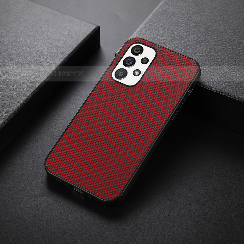 Coque Luxe Cuir Housse Etui B05H pour Samsung Galaxy A73 5G Rouge Plus