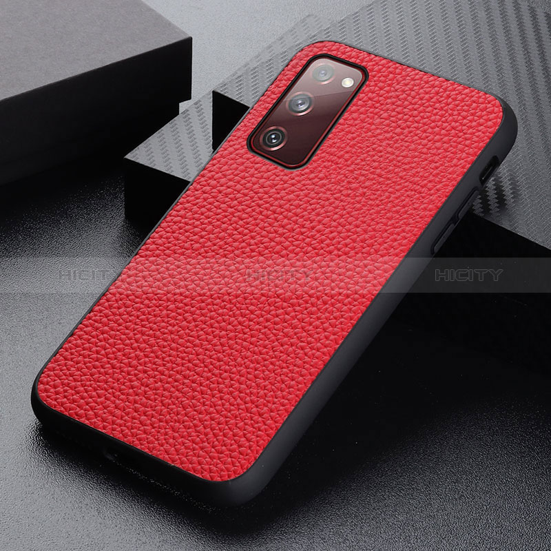 Coque Luxe Cuir Housse Etui B05H pour Samsung Galaxy S20 FE 4G Rouge Plus