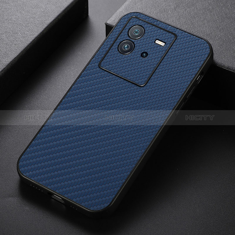 Coque Luxe Cuir Housse Etui B05H pour Vivo iQOO Neo6 5G Bleu Plus