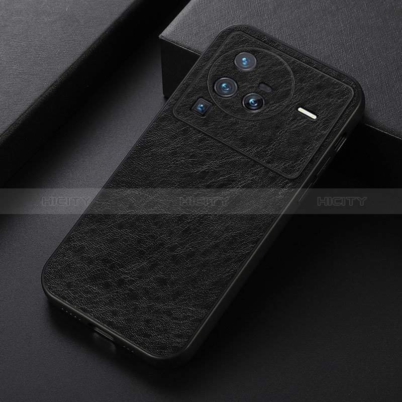 Coque Luxe Cuir Housse Etui B05H pour Vivo X80 Pro 5G Noir Plus