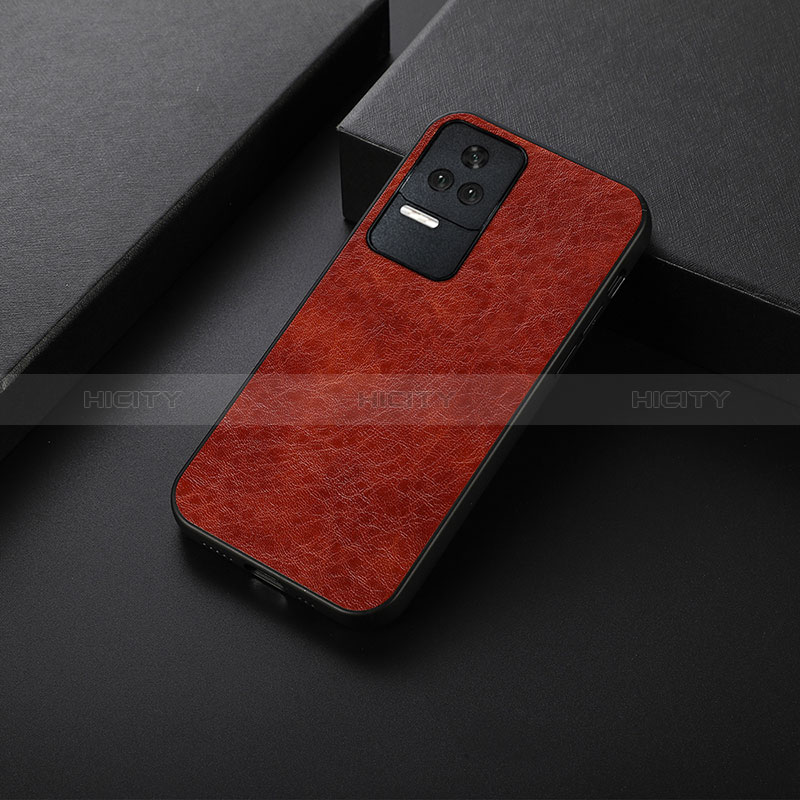 Coque Luxe Cuir Housse Etui B05H pour Xiaomi Poco F4 5G Marron Plus