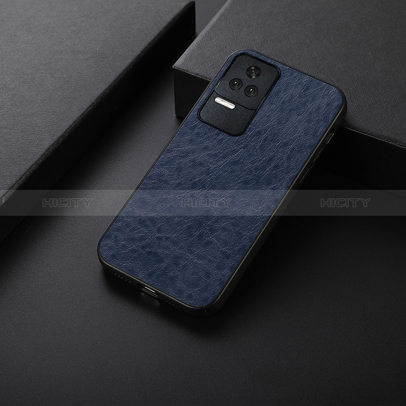 Coque Luxe Cuir Housse Etui B05H pour Xiaomi Redmi K40S 5G Bleu Plus