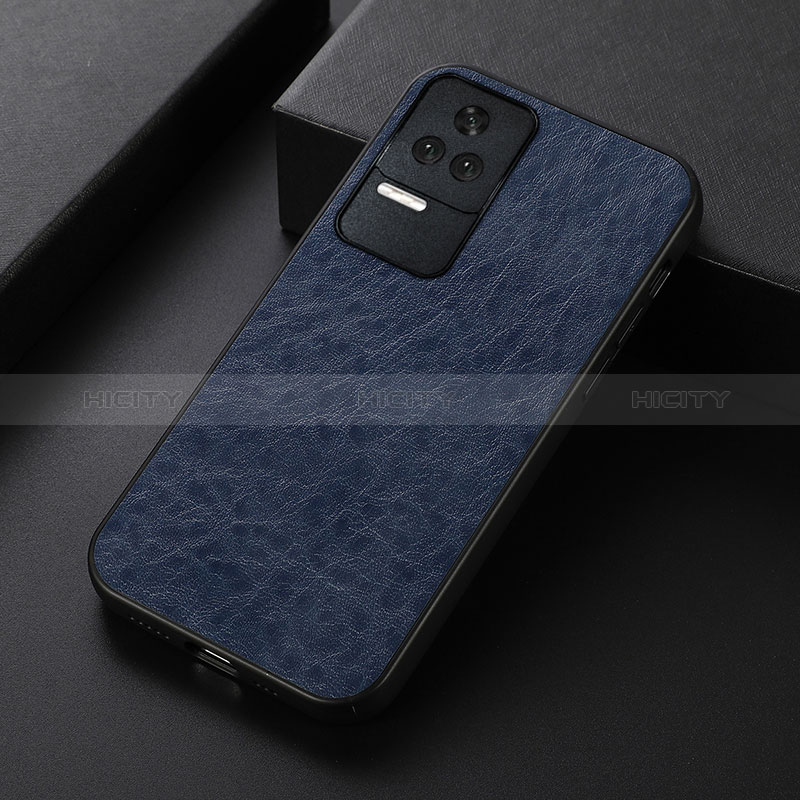 Coque Luxe Cuir Housse Etui B05H pour Xiaomi Redmi K50 5G Bleu Plus