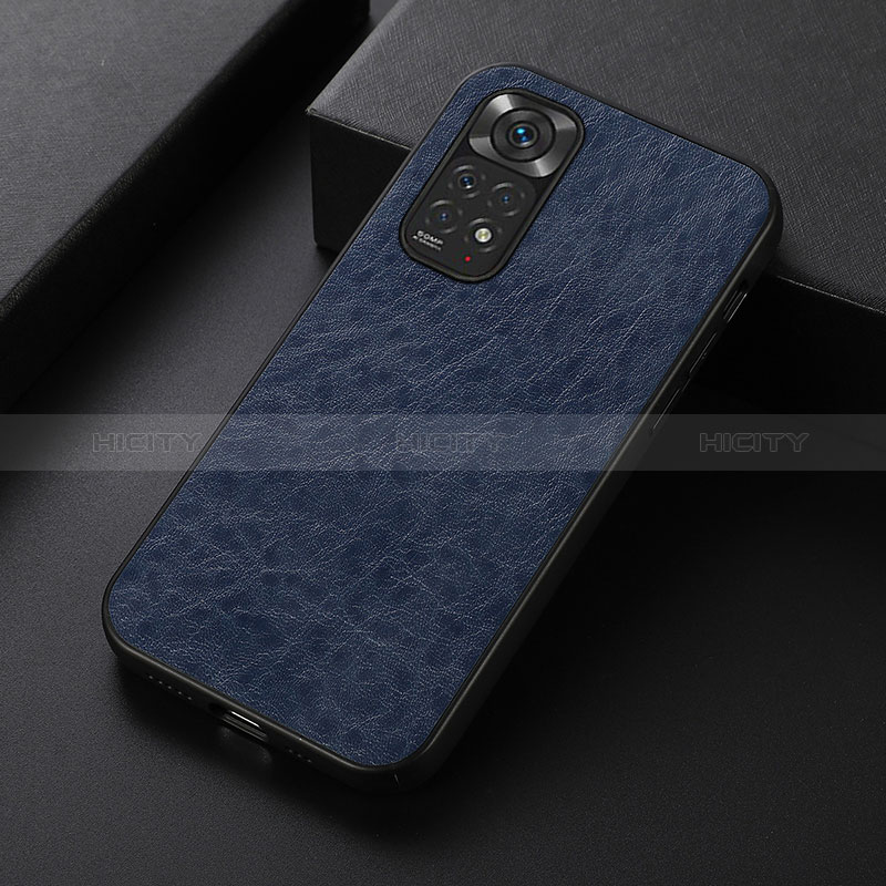 Coque Luxe Cuir Housse Etui B05H pour Xiaomi Redmi Note 11 4G (2022) Bleu Plus