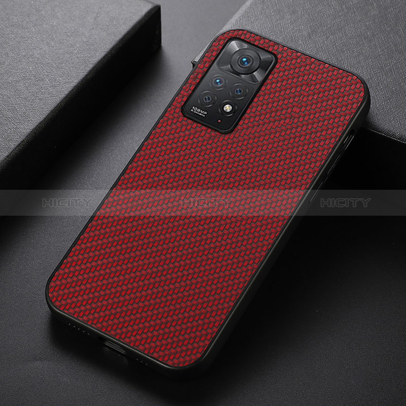 Coque Luxe Cuir Housse Etui B05H pour Xiaomi Redmi Note 11 Pro 4G Rouge Plus