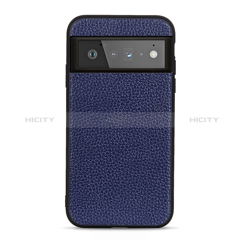 Coque Luxe Cuir Housse Etui B06H pour Google Pixel 6 Pro 5G Bleu Plus