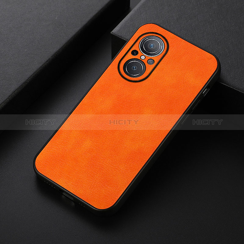 Coque Luxe Cuir Housse Etui B06H pour Huawei Honor 50 SE 5G Orange Plus