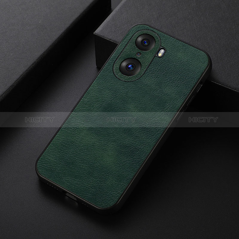 Coque Luxe Cuir Housse Etui B06H pour Huawei Honor 60 5G Vert Plus