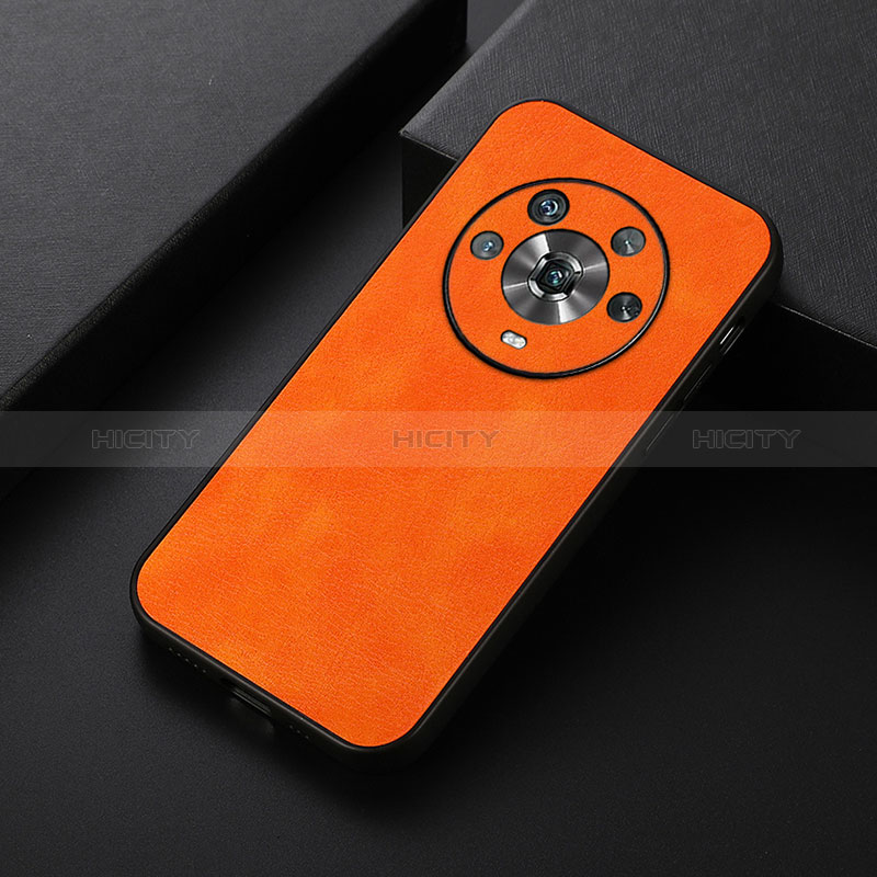 Coque Luxe Cuir Housse Etui B06H pour Huawei Honor Magic4 5G Orange Plus