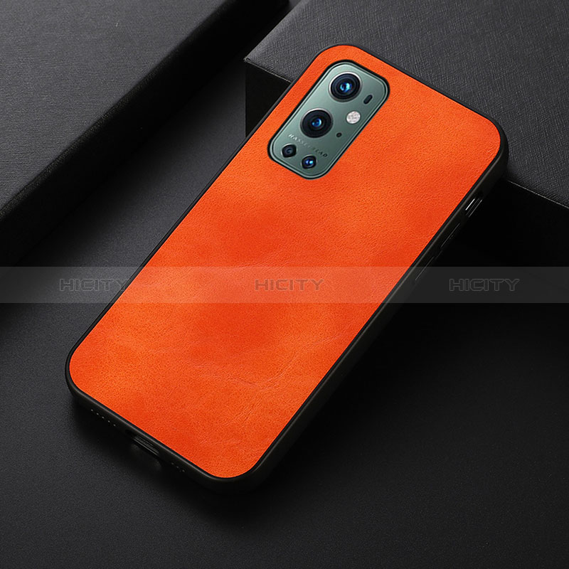 Coque Luxe Cuir Housse Etui B06H pour OnePlus 9 Pro 5G Orange Plus