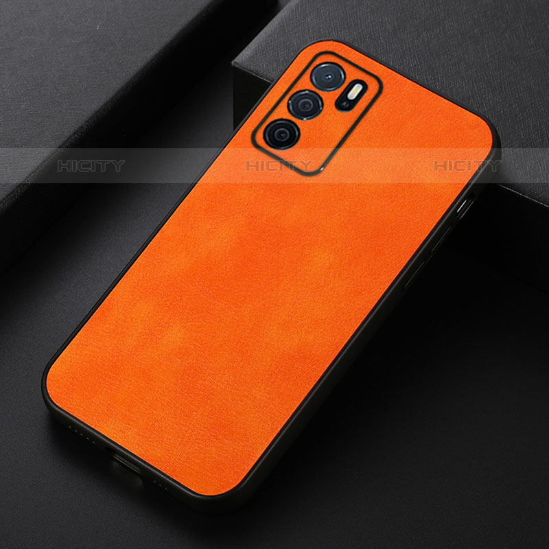 Coque Luxe Cuir Housse Etui B06H pour Oppo A16s Orange Plus