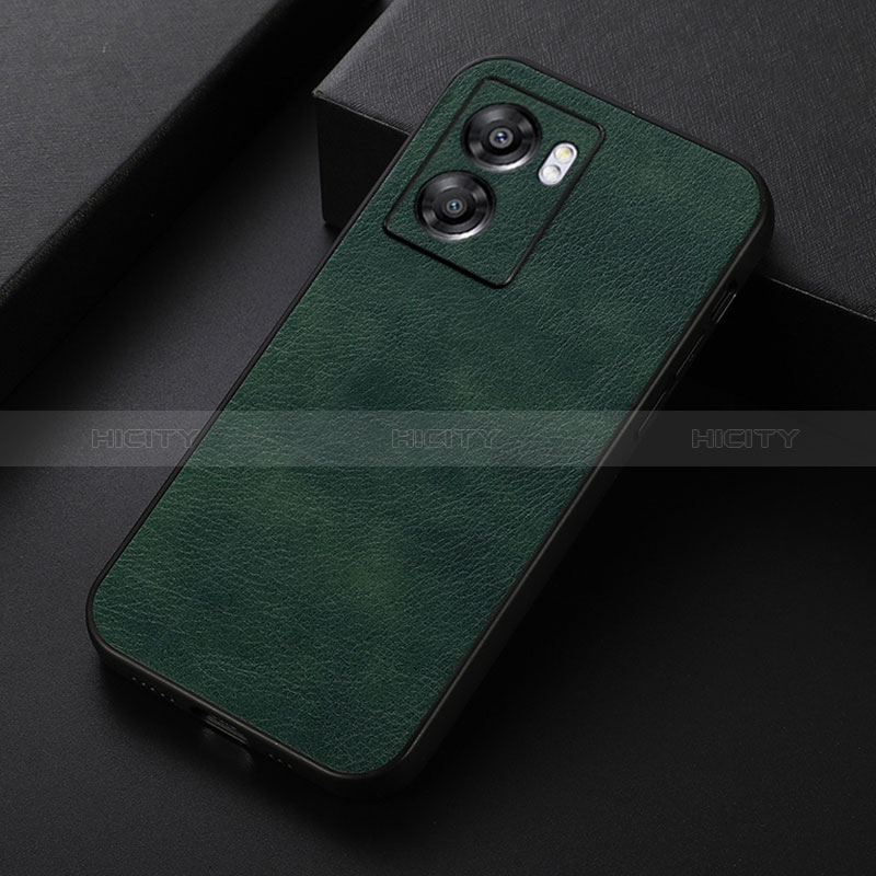 Coque Luxe Cuir Housse Etui B06H pour Oppo A56S 5G Vert Plus