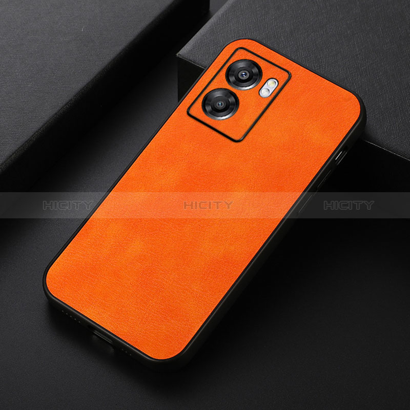 Coque Luxe Cuir Housse Etui B06H pour Oppo A57 5G Orange Plus