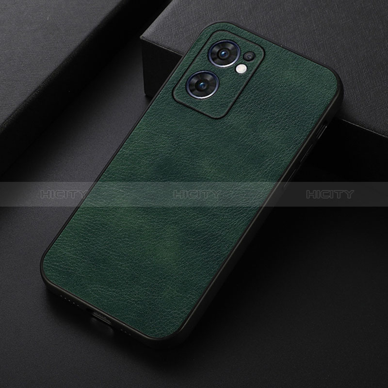 Coque Luxe Cuir Housse Etui B06H pour Oppo Find X5 Lite 5G Vert Plus