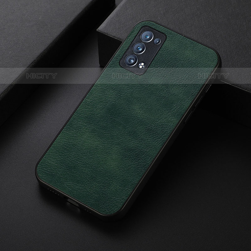 Coque Luxe Cuir Housse Etui B06H pour Oppo Reno6 Pro 5G Vert Plus