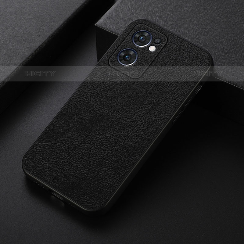 Coque Luxe Cuir Housse Etui B06H pour Oppo Reno7 5G Noir Plus