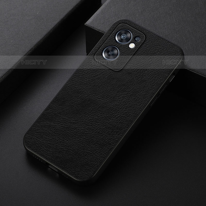 Coque Luxe Cuir Housse Etui B06H pour Oppo Reno7 SE 5G Noir Plus