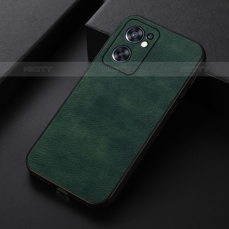 Coque Luxe Cuir Housse Etui B06H pour Oppo Reno7 SE 5G Vert Plus