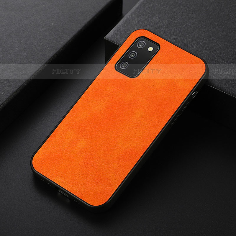 Coque Luxe Cuir Housse Etui B06H pour Samsung Galaxy A03s Orange Plus