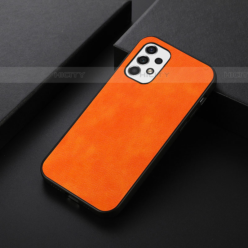 Coque Luxe Cuir Housse Etui B06H pour Samsung Galaxy A53 5G Orange Plus