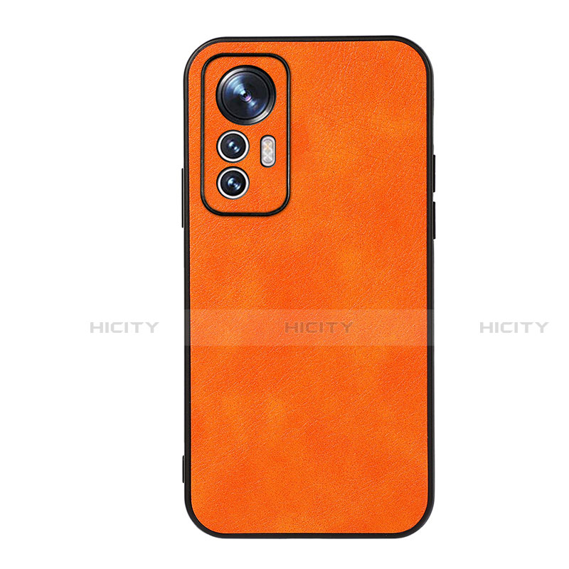 Coque Luxe Cuir Housse Etui B06H pour Xiaomi Mi 12 5G Orange Plus