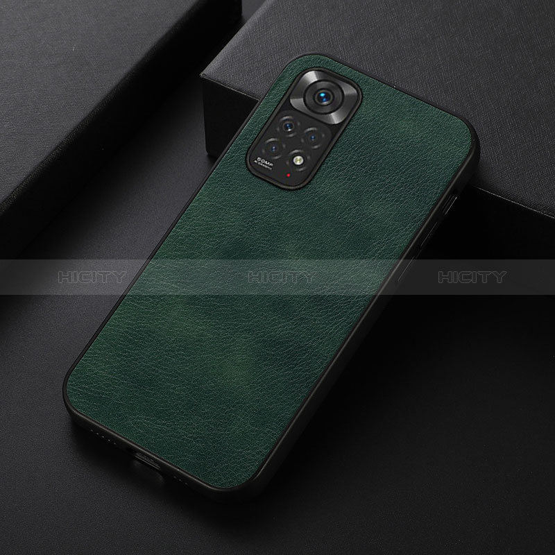 Coque Luxe Cuir Housse Etui B06H pour Xiaomi Redmi Note 11 4G (2022) Vert Plus