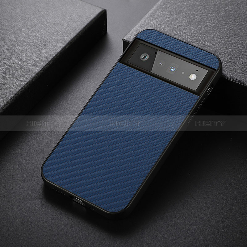 Coque Luxe Cuir Housse Etui B07H pour Google Pixel 6 5G Bleu Plus