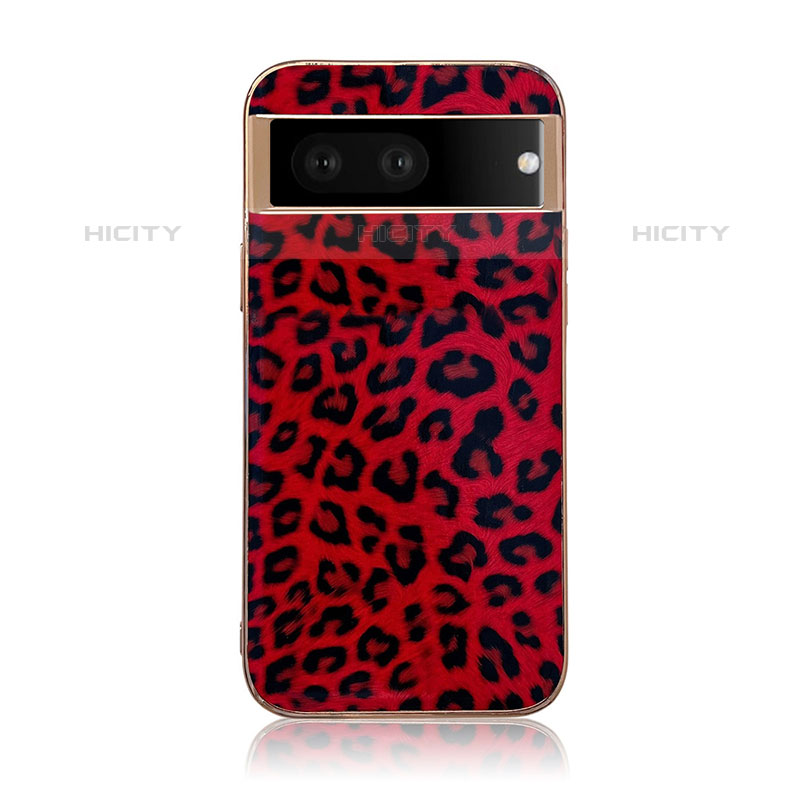 Coque Luxe Cuir Housse Etui B07H pour Google Pixel 6a 5G Rouge Plus