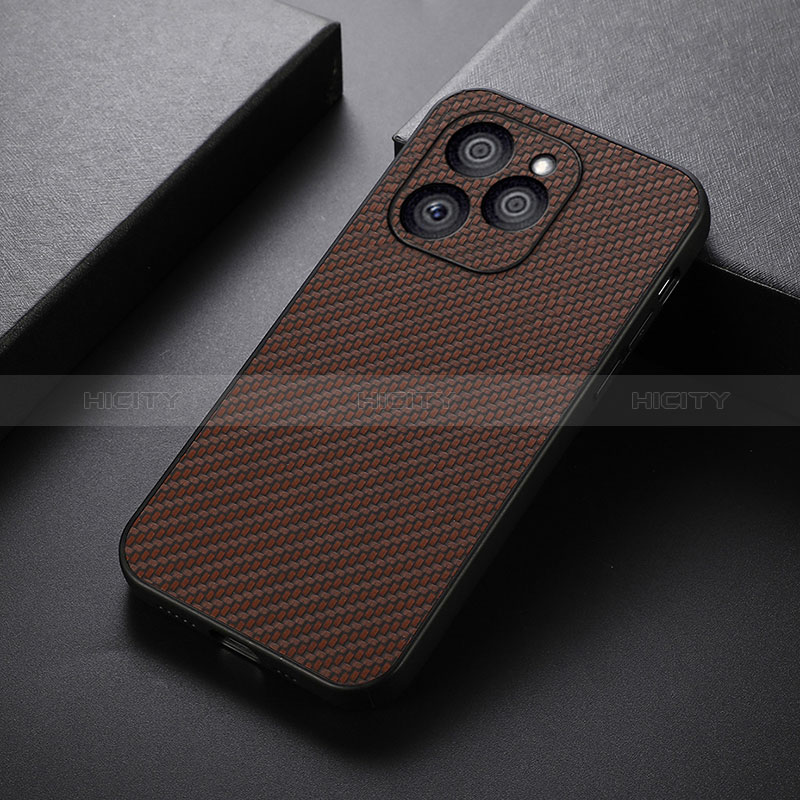 Coque Luxe Cuir Housse Etui B07H pour Huawei Honor 60 SE 5G Marron Plus