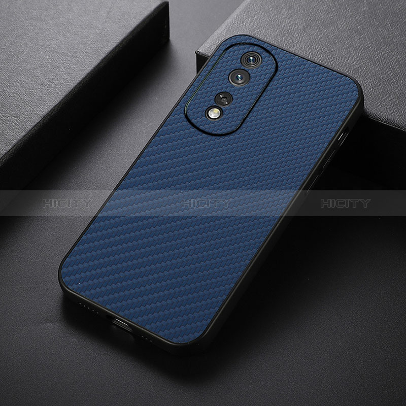 Coque Luxe Cuir Housse Etui B07H pour Huawei Honor 80 5G Bleu Plus