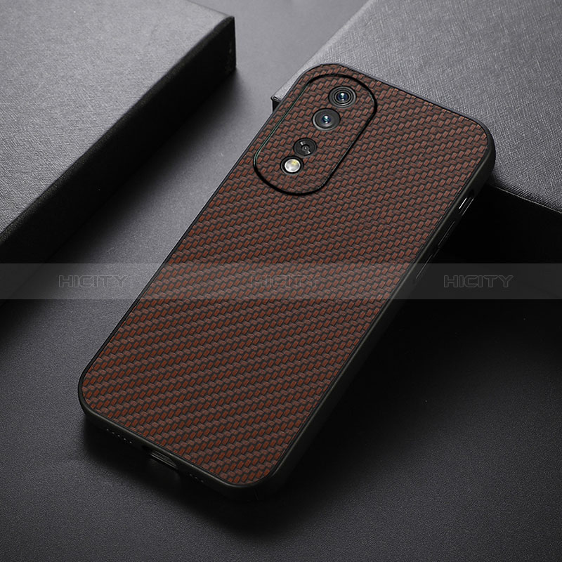 Coque Luxe Cuir Housse Etui B07H pour Huawei Honor 80 5G Marron Plus