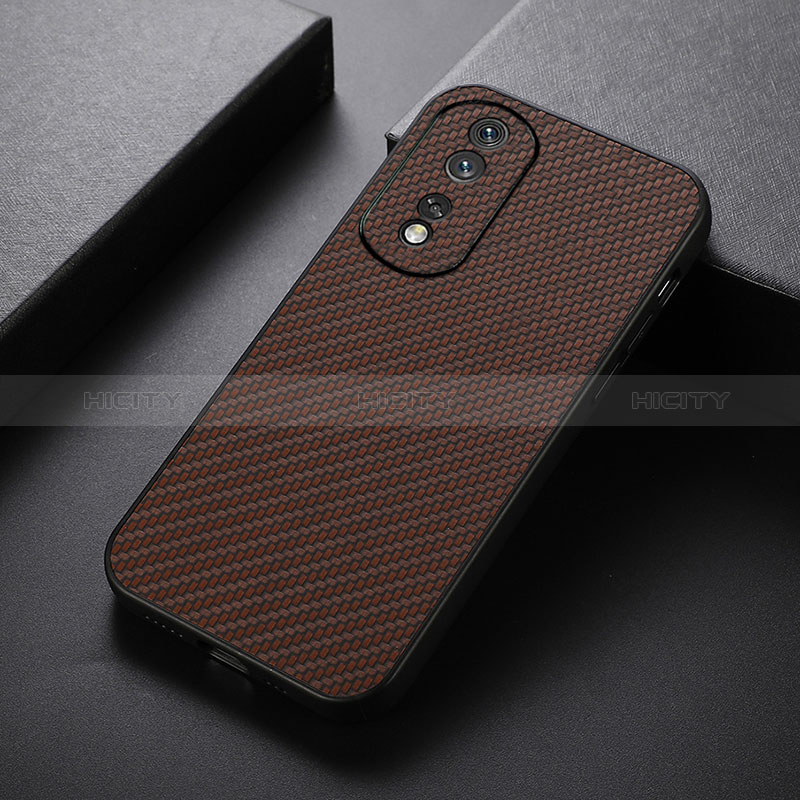 Coque Luxe Cuir Housse Etui B07H pour Huawei Honor 80 Pro 5G Marron Plus