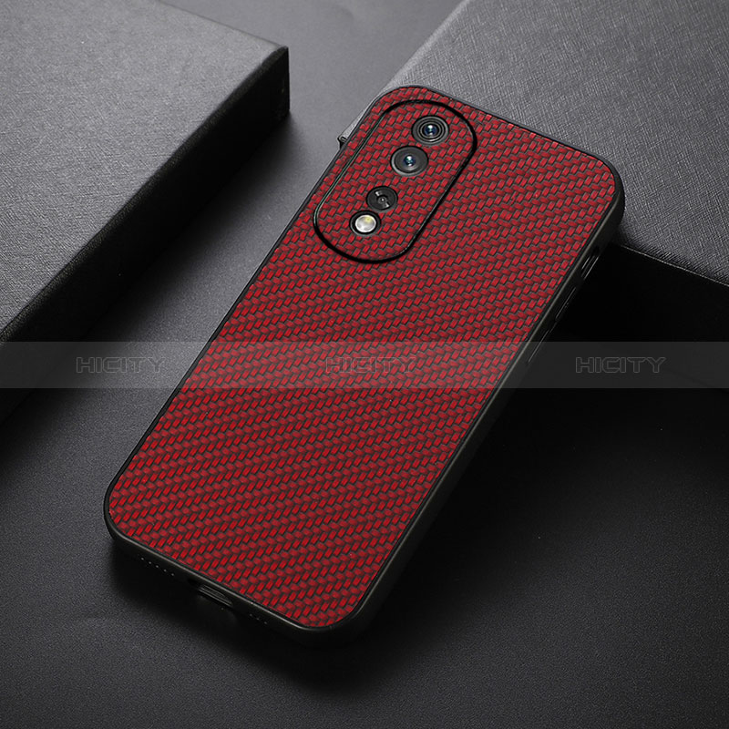 Coque Luxe Cuir Housse Etui B07H pour Huawei Honor 80 Pro Flat 5G Rouge Plus