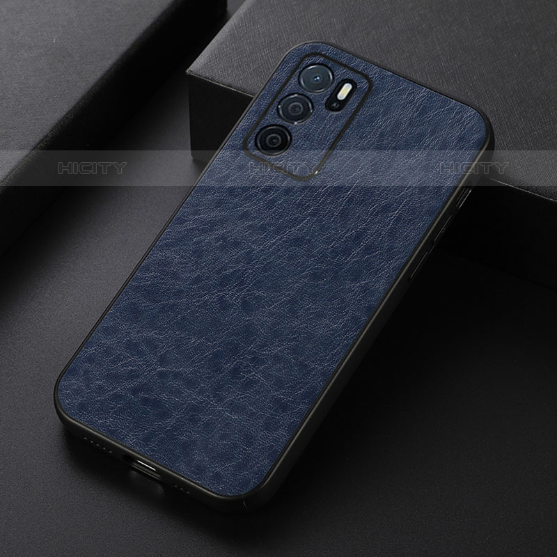 Coque Luxe Cuir Housse Etui B07H pour Oppo A16s Bleu Plus