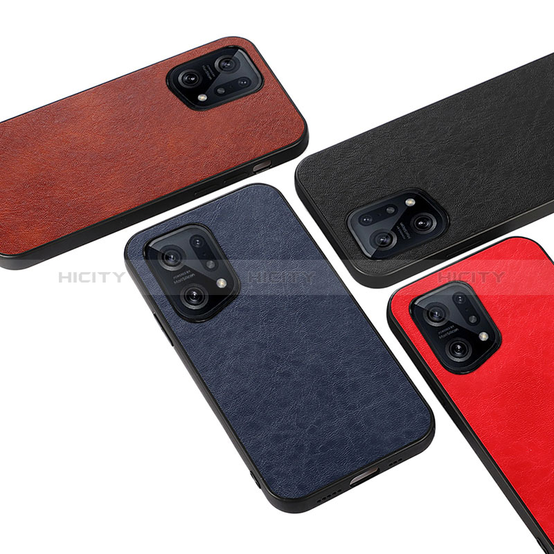 Coque Luxe Cuir Housse Etui B07H pour Oppo Find X5 5G Plus