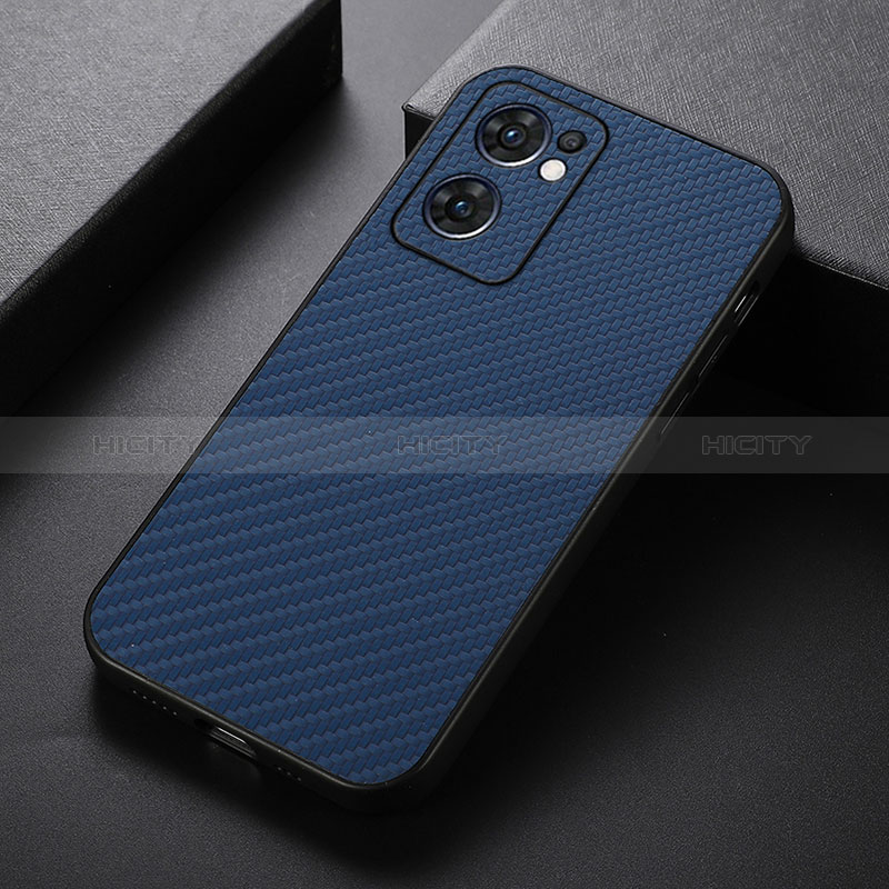 Coque Luxe Cuir Housse Etui B07H pour Oppo Find X5 Lite 5G Bleu Plus