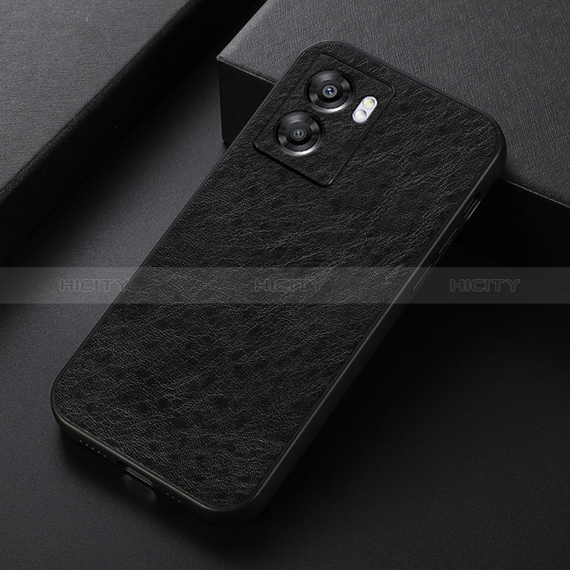 Coque Luxe Cuir Housse Etui B07H pour Realme Q5i 5G Noir Plus