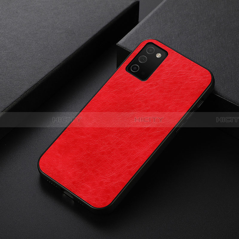 Coque Luxe Cuir Housse Etui B07H pour Samsung Galaxy F02S SM-E025F Rouge Plus