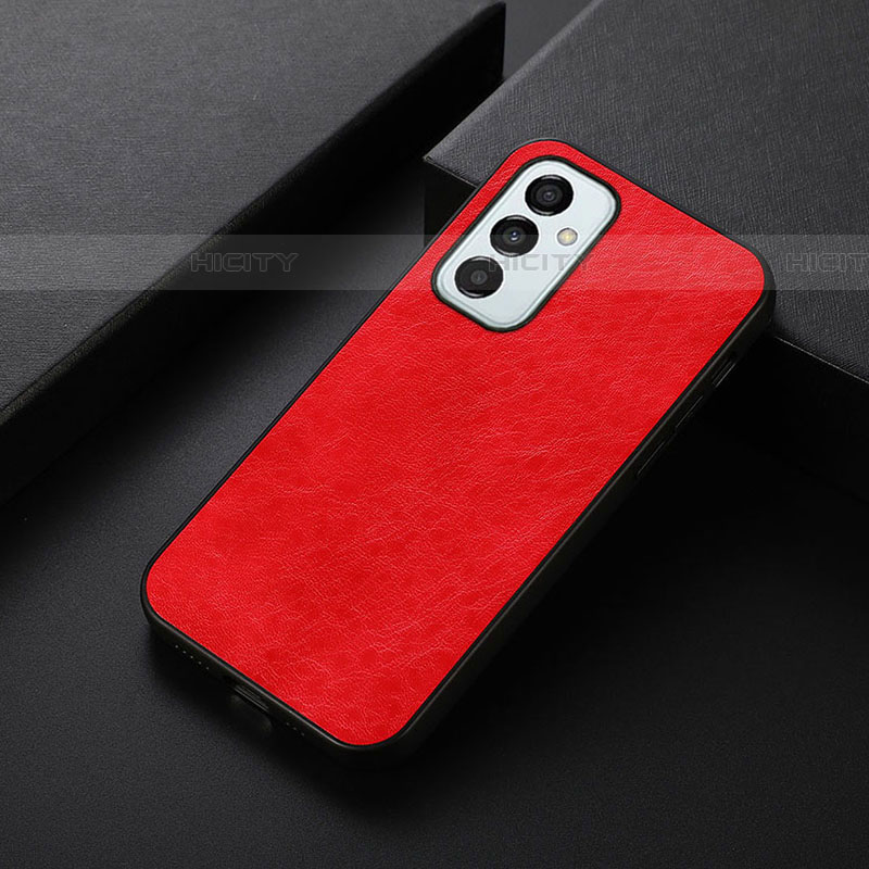 Coque Luxe Cuir Housse Etui B07H pour Samsung Galaxy F23 5G Rouge Plus